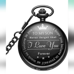 To my son I love you forever pocket watch